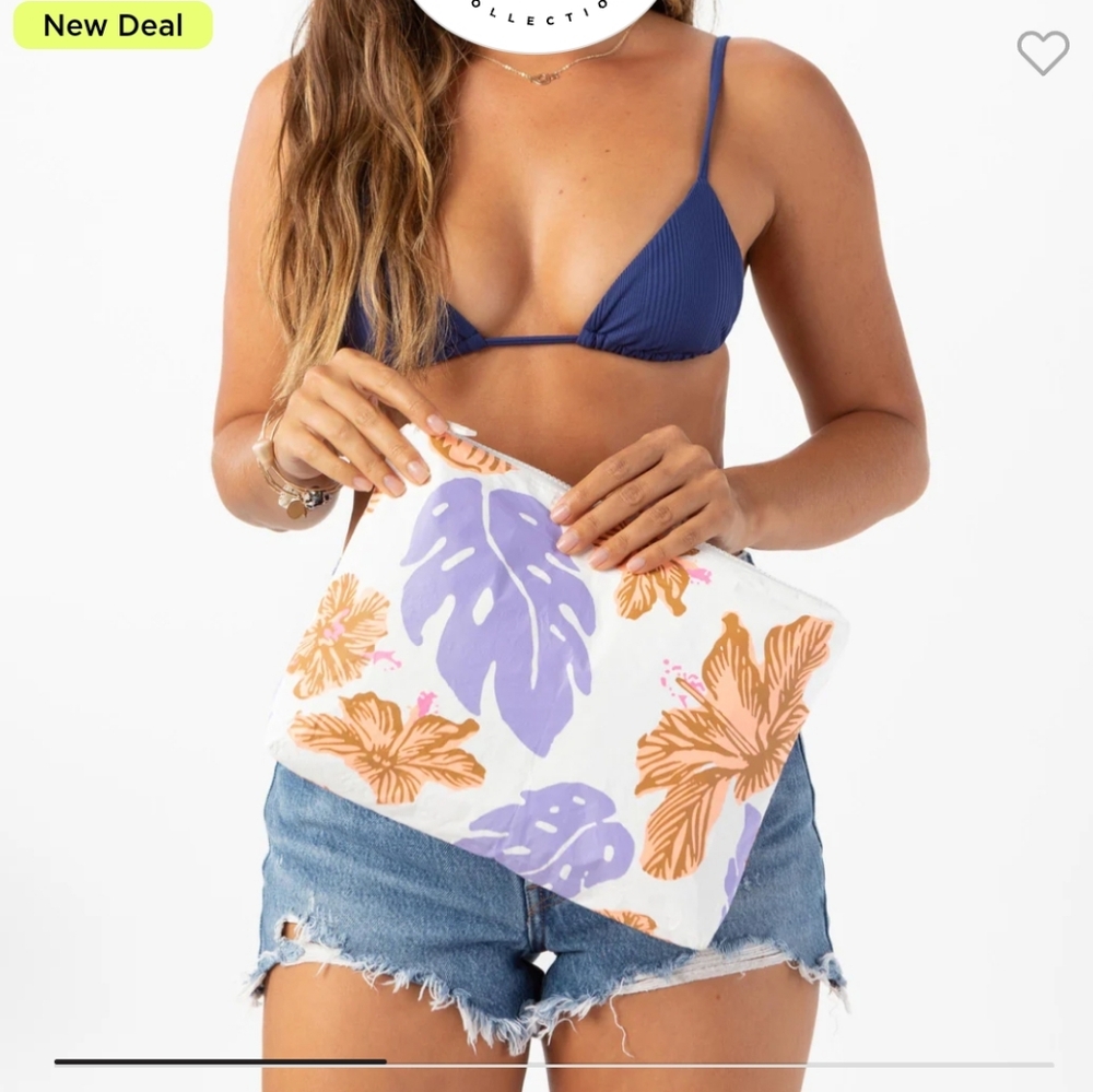 Aloha collection MID Size Pouch Pape'ete in Ube / Papeete in Purple and Brown